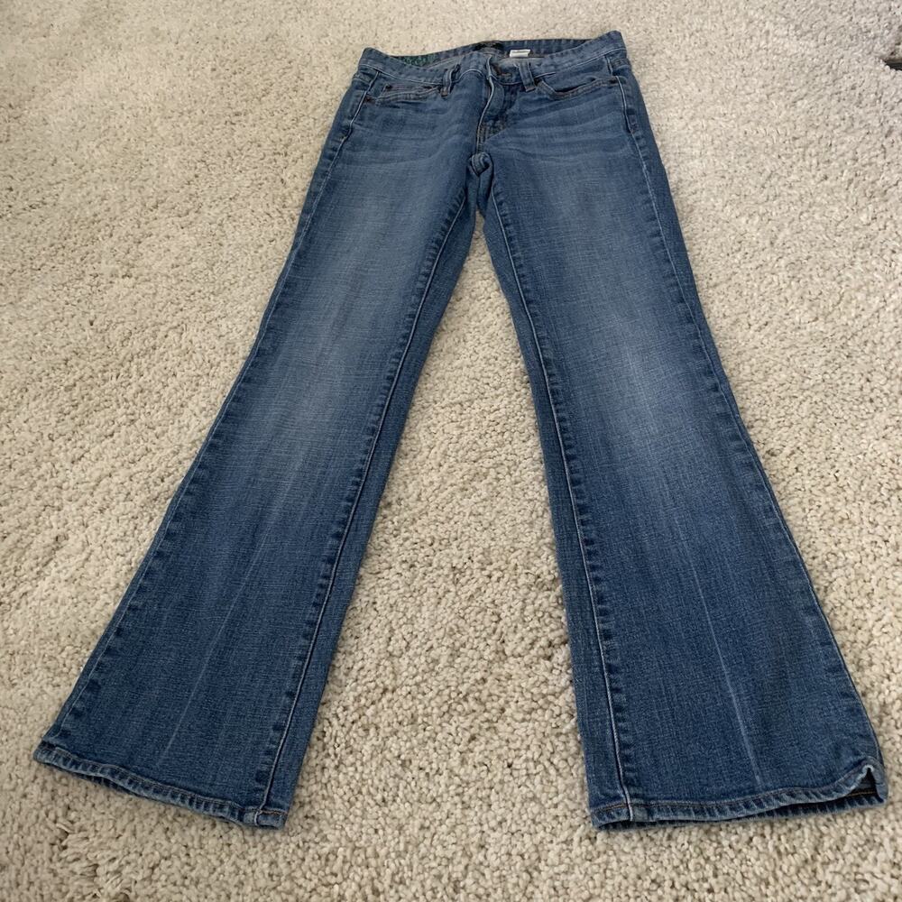 J Crew Jeans Womens 26 Short Low Rise Bootcut Stretch Medium Blue 28x29